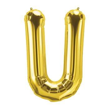 16&quot; Foil Balloon Gold Letter U, PBN59536