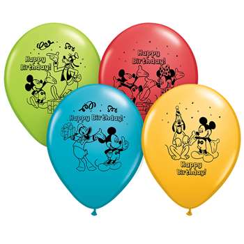 12&quot; Mickey Happy Bday Balloons 6Pk, PBN72419