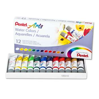 12 Color Pentel Arts Watercolor Set, PENWFRS12