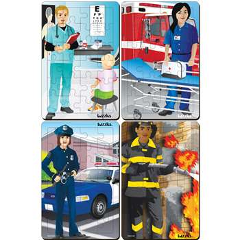 Occupations Set Of 4 Tray Puzzles, PPAFS2X3029