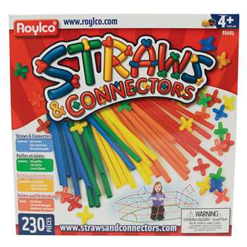 Straws & Connectors 230 Pieces By Roylco