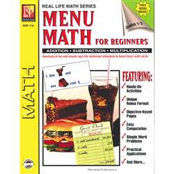 Menu Math For Beginners By Remedia Publications