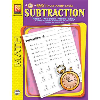 Easy Timed Math Drills Subtraction By Remedia Publications