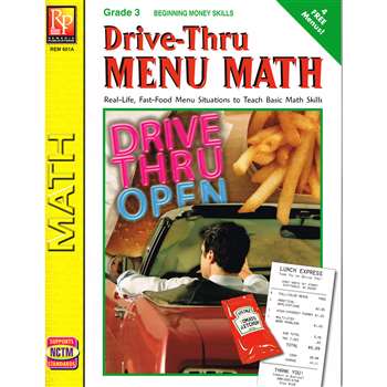 Drive Thru Menu Math Beginning Money Skills By Remedia Publications