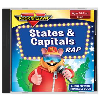 States & Capitals Rap Audio Cd & Printable Book, RL-415