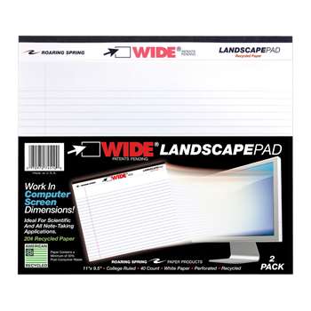 Legal Pad Landscape White 2 Pack, ROA74510