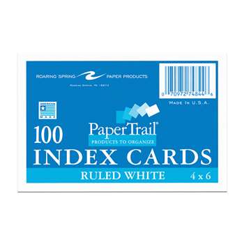 Index Cards 4x6 Ruled, ROA74844