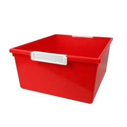 12Qt Red Tattle Tray W Label Hold, ROM53602