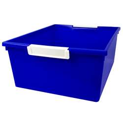 12Qt Blue Tattle Tray W Label Hold, ROM53604