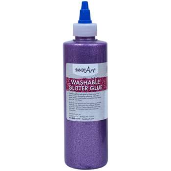 Washable Glitter Glue 8 Oz Violet Handy Art, RPC146040