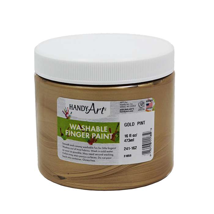 Handy Art Gold 16Oz Washable Finger Paint, RPC241162