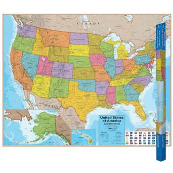 Hemispheres Laminated Map United, RWPHM02