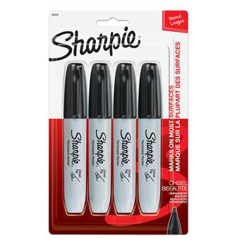 Marker Set Sharpie Chisel Blk 4 Ct By Newell