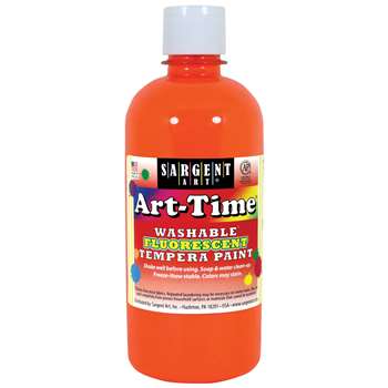 Arttime Fluorescent Paint 16 Oz Or Washable Temper, SAR174714