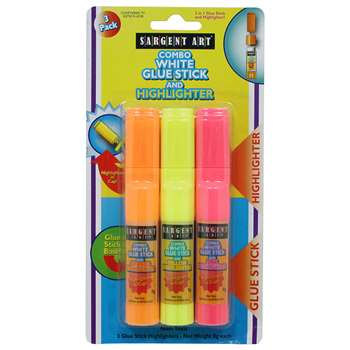 Glue Stick With Highlighter 3Pk, SAR221414