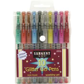 10Ct Glitter Gel Pen, SAR221501