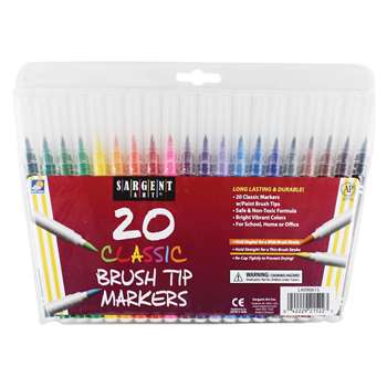 Sargent Art 20Ct Classic Brush Tip Markers, SAR221522