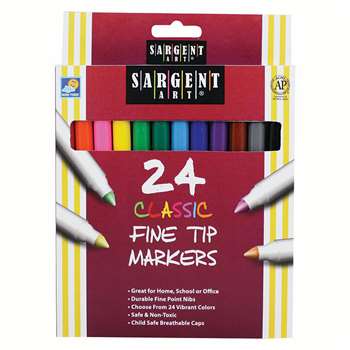 Sargent Art Classic Markers Fine Tip 24 Colors By Sargent Art