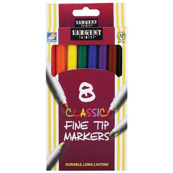 Sargent Art Classic Markers Fine Tip 8 Colors By Sargent Art
