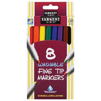 Sargent Art Washable Felt Super Tip Markers Fine Tip By Sargent Art