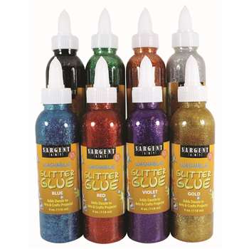 8Ct 4Oz Glitter Glue Assortment By Sargent Art