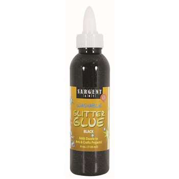 4Oz Glitter Glue - Black By Sargent Art