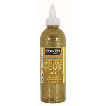 8Oz Glitter Glue - Gold By Sargent Art