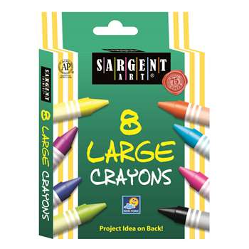 Sargent Art Crayons Jumbo 8 Count Tuck Box By Sargent Art