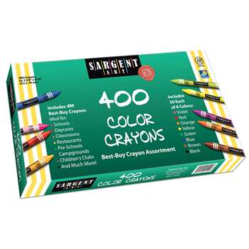 Sargent Art Best Buy Crayon Assortment 400 Standard Crayons By Sargent Art