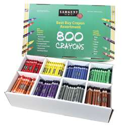 Sargent Art Best Buy Crayon 800 Assortment Std Crayons 100 Ea Color By Sargent Art