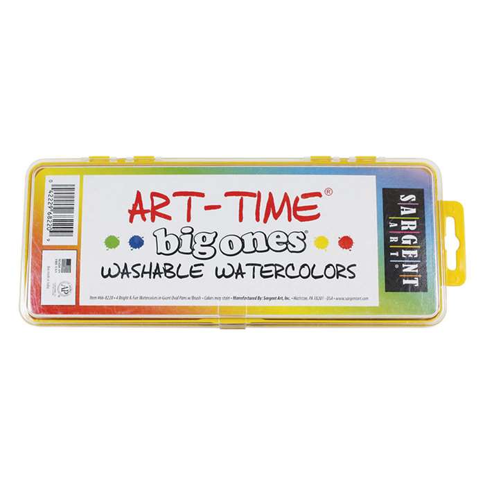 4 Art Time Big Ones Washable Watercolors By Sargent Art