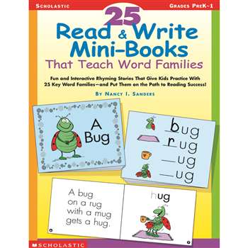 25 Read & Write Minibooks That Teach Word Families By Scholastic Books Trade