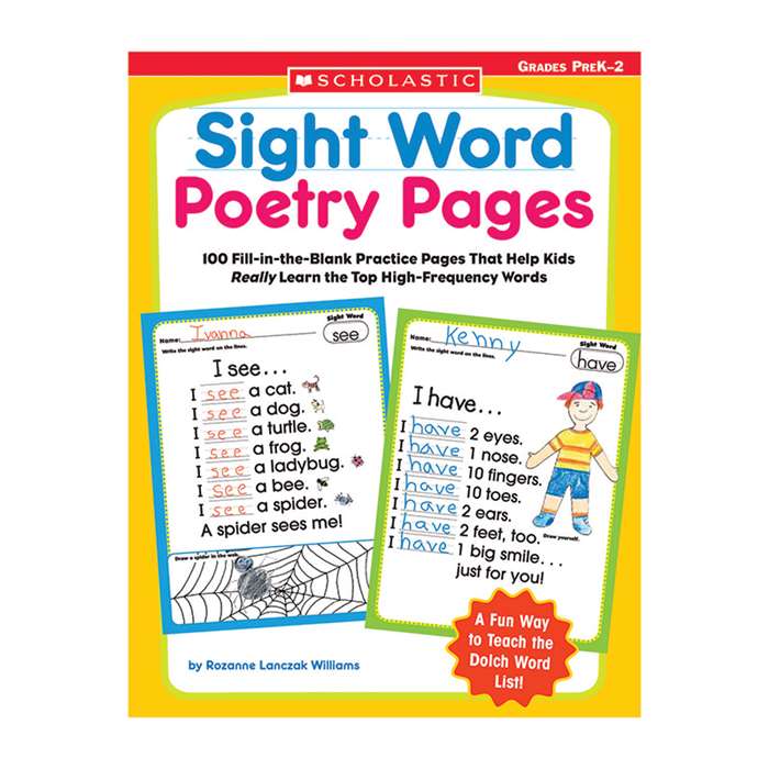 Sight Word Poetry Pages By Scholastic Books Trade