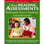 3 Minute Reading Assessments Word Recognition Gr 1, SC-0439650895