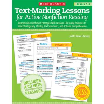 Text Marking Lessons For Active Non Fiction Reading Gr 2-3 By Scholastic Books Trade
