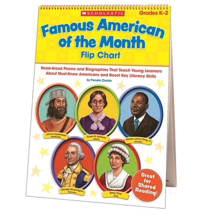 Famous American Of The Month Flip Chart By Scholastic Books Trade