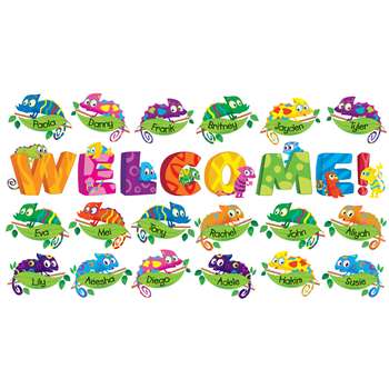 Welcome Chameleons Bulletin Board Set By Scholastic Books Trade