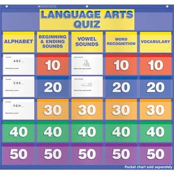 Language Arts Class Quiz K-1 Pocket Chart Add Ons By Scholastic Books Trade