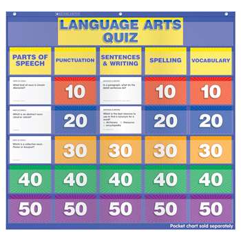 Language Arts Class Quiz 5-6 Pocket Chart Add Ons By Scholastic Books Trade