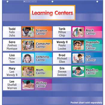 Learning Centers Pocket Chart Add Ons By Scholastic Books Trade