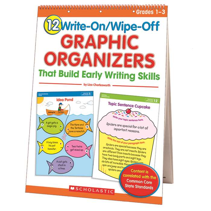 12 Write On Wipe Off Graphic Organizers Early Writing Skills Fc By Scholastic Teaching Resources