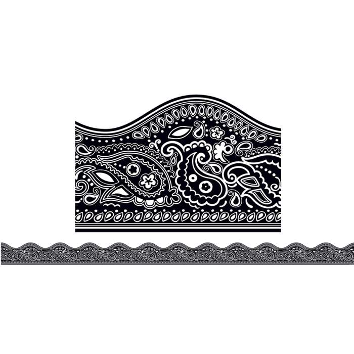 Black Bandana Scalloped Trimmers By Scholastic Teaching Resources