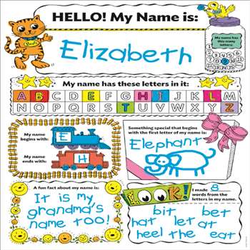 Personal Poster Set My Name By Scholastic Teaching Resources