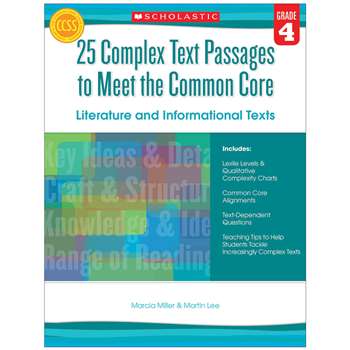 Gr 4 25 Complex Text Passages To Meet The Cc Liter, SC-557710