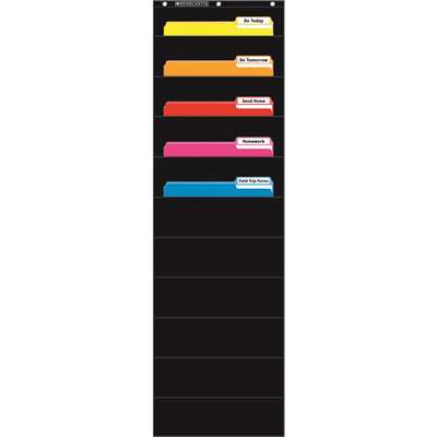 File Organizer Black Pocket Chart, SC-573276