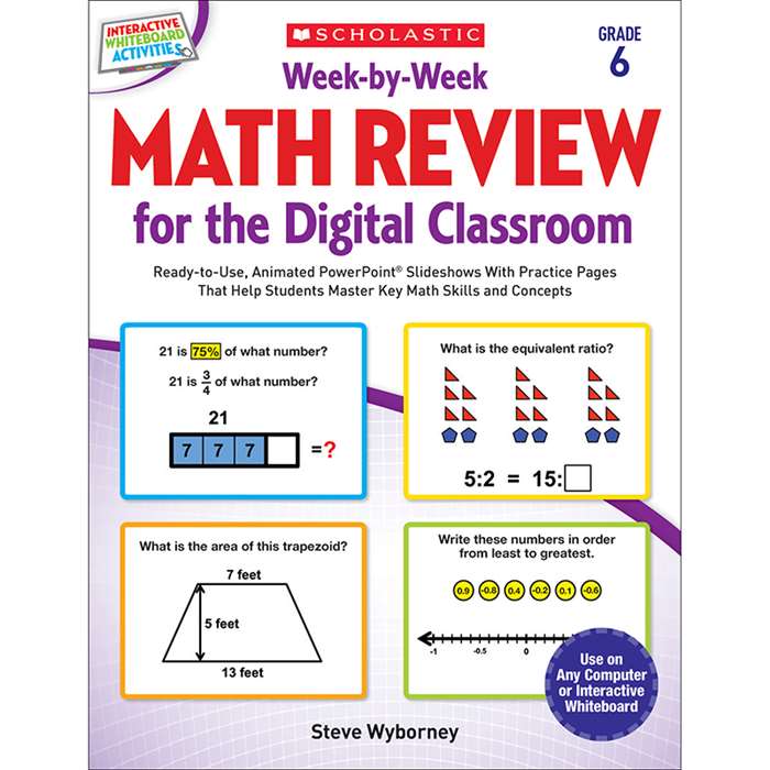 Week By Week Gr 6 Math Review For The Digital Clas, SC-577344