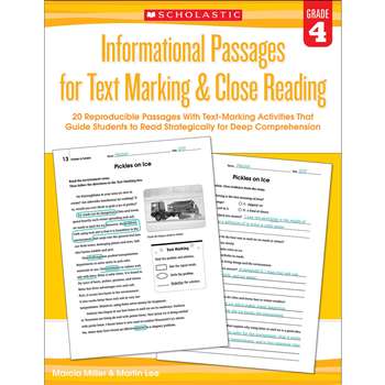 Gr 4 Informational Passages For Text Marking & Clo, SC-579380