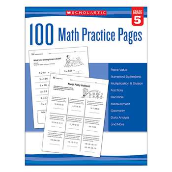 104 Math Practice Pages Gr 5, SC-579941