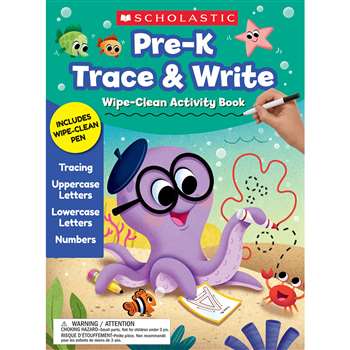 Pre-K Trace & Write Activity Book Wipe Clean, SC-700148