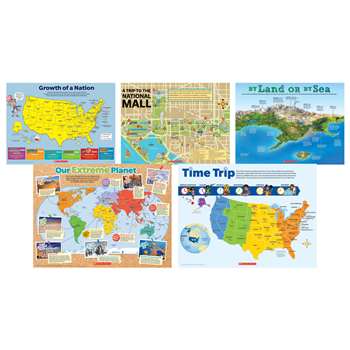 Map Skills 5 Piece Poster St, SC-804630